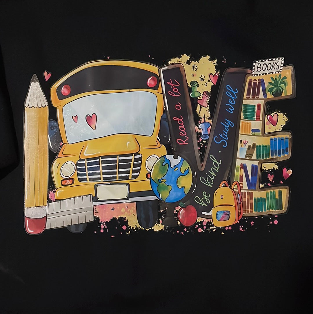 Bus Love Zip Up Hoodie Sweatshirt