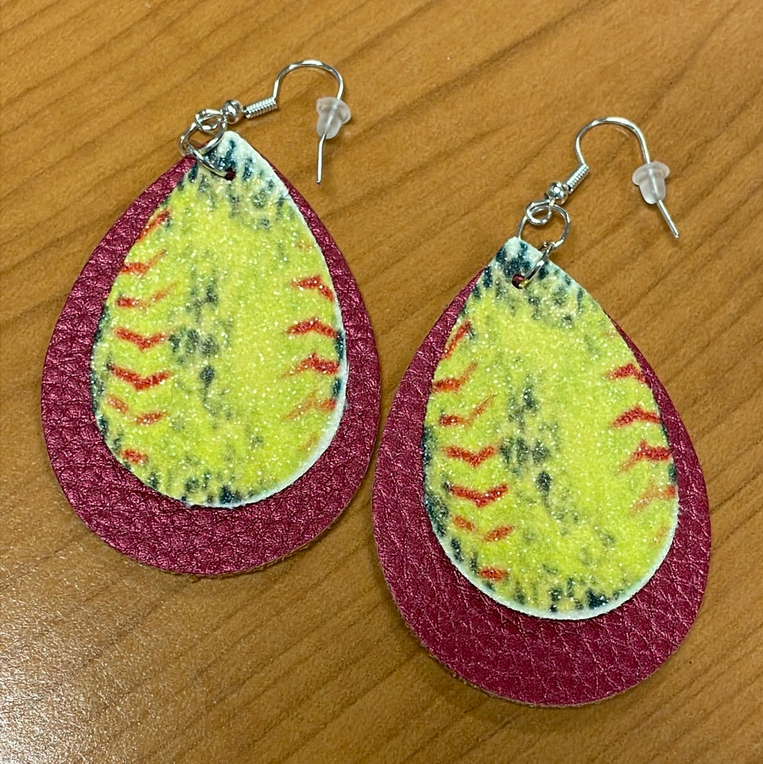 Softball Earrings