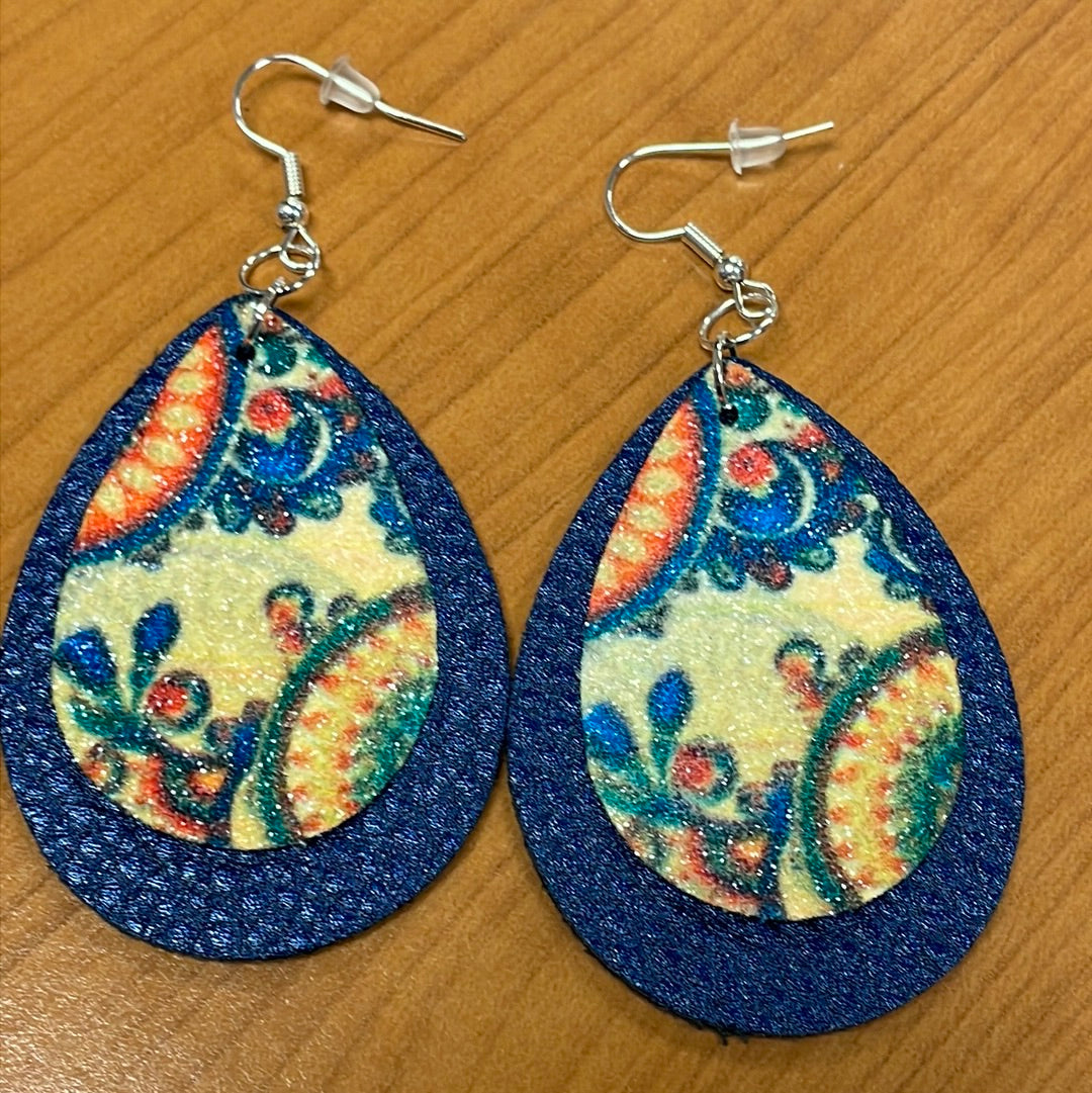 Blue Deco Earrings