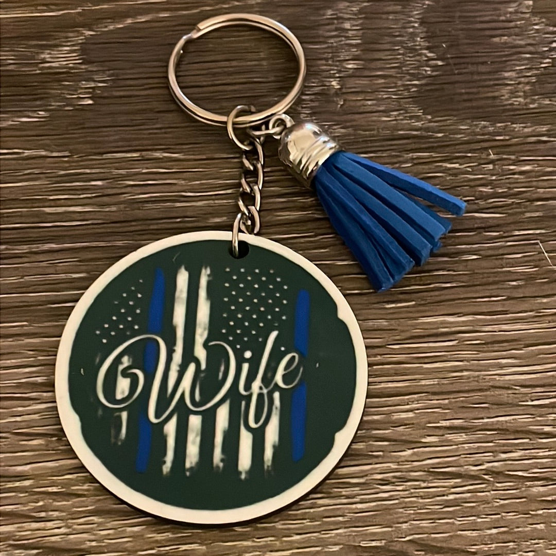 Police Wife Keychain