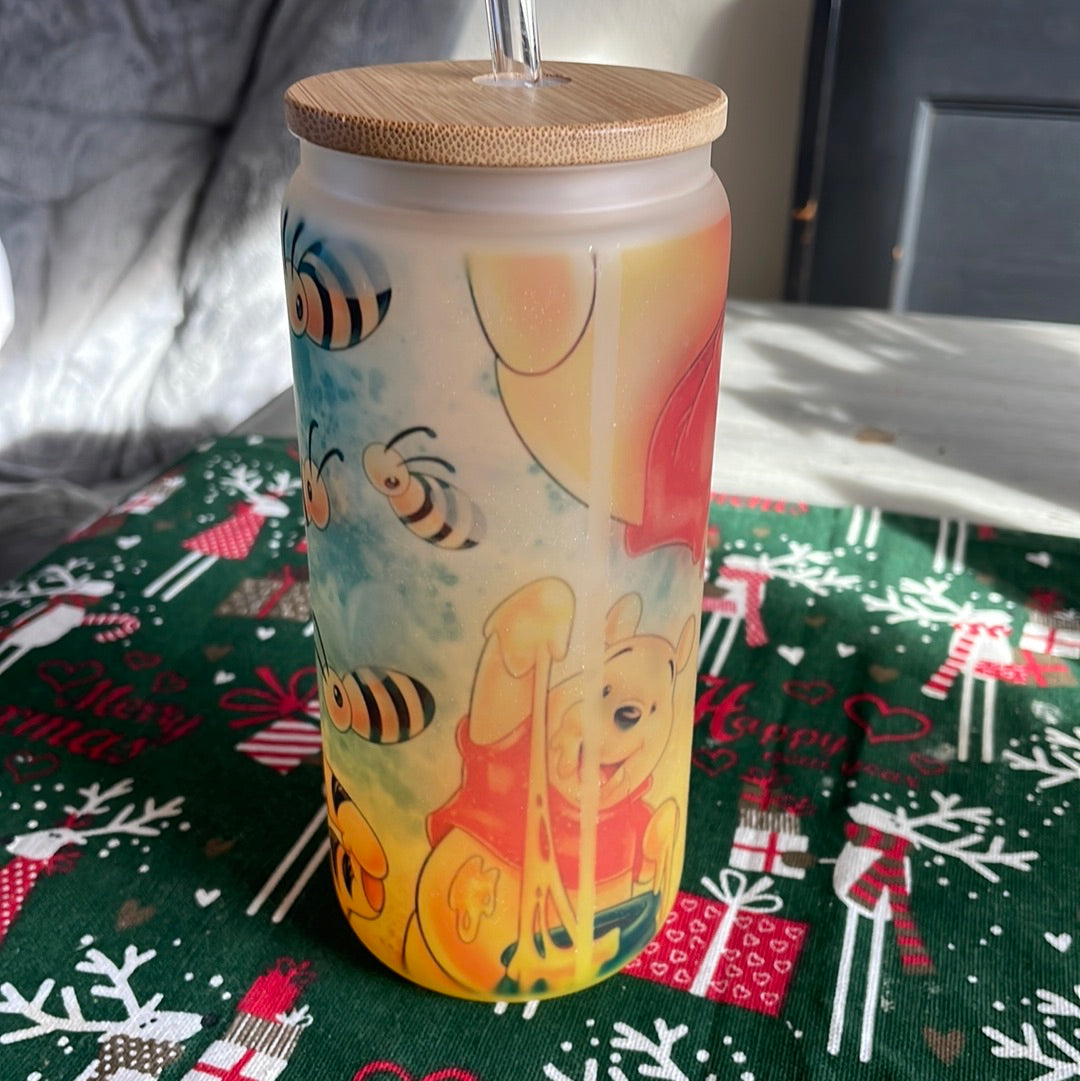 Winnie The Pooh Glass Can Cup