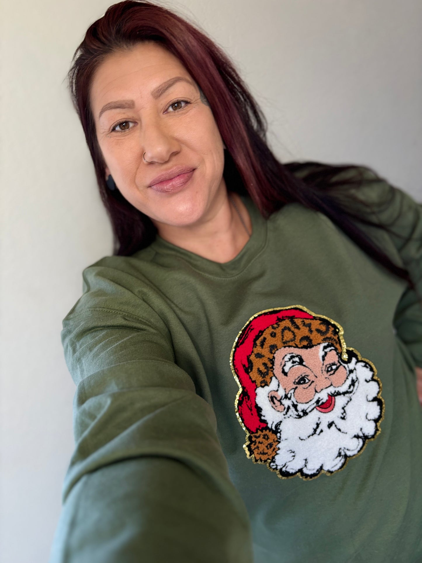 Santa Crew Neck (Chenille Patch)