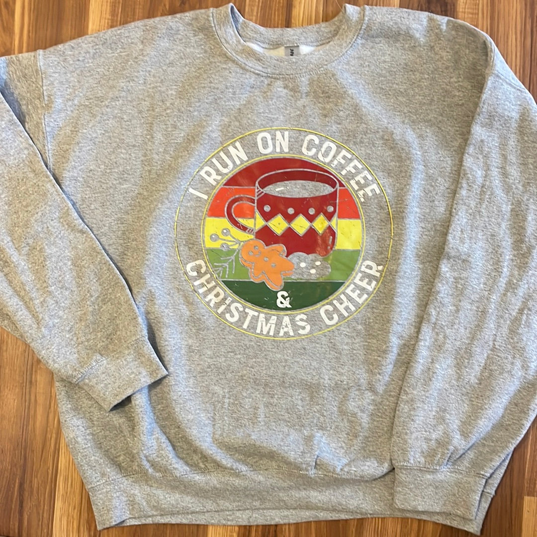 Coffee & Christmas Cheer Crew Neck Sweatshirt