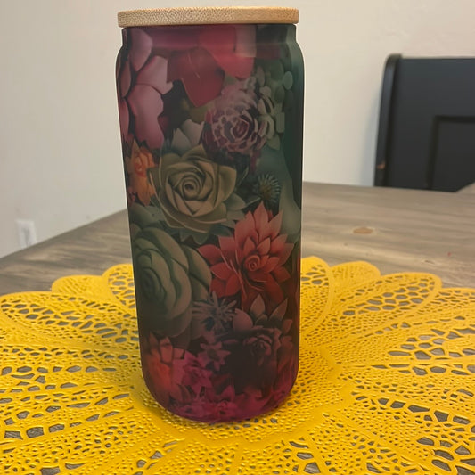 Succulent Glass Can Cup
