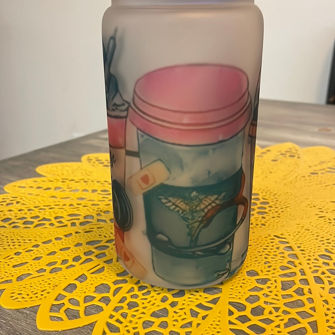 Nurse Glass Can Cup