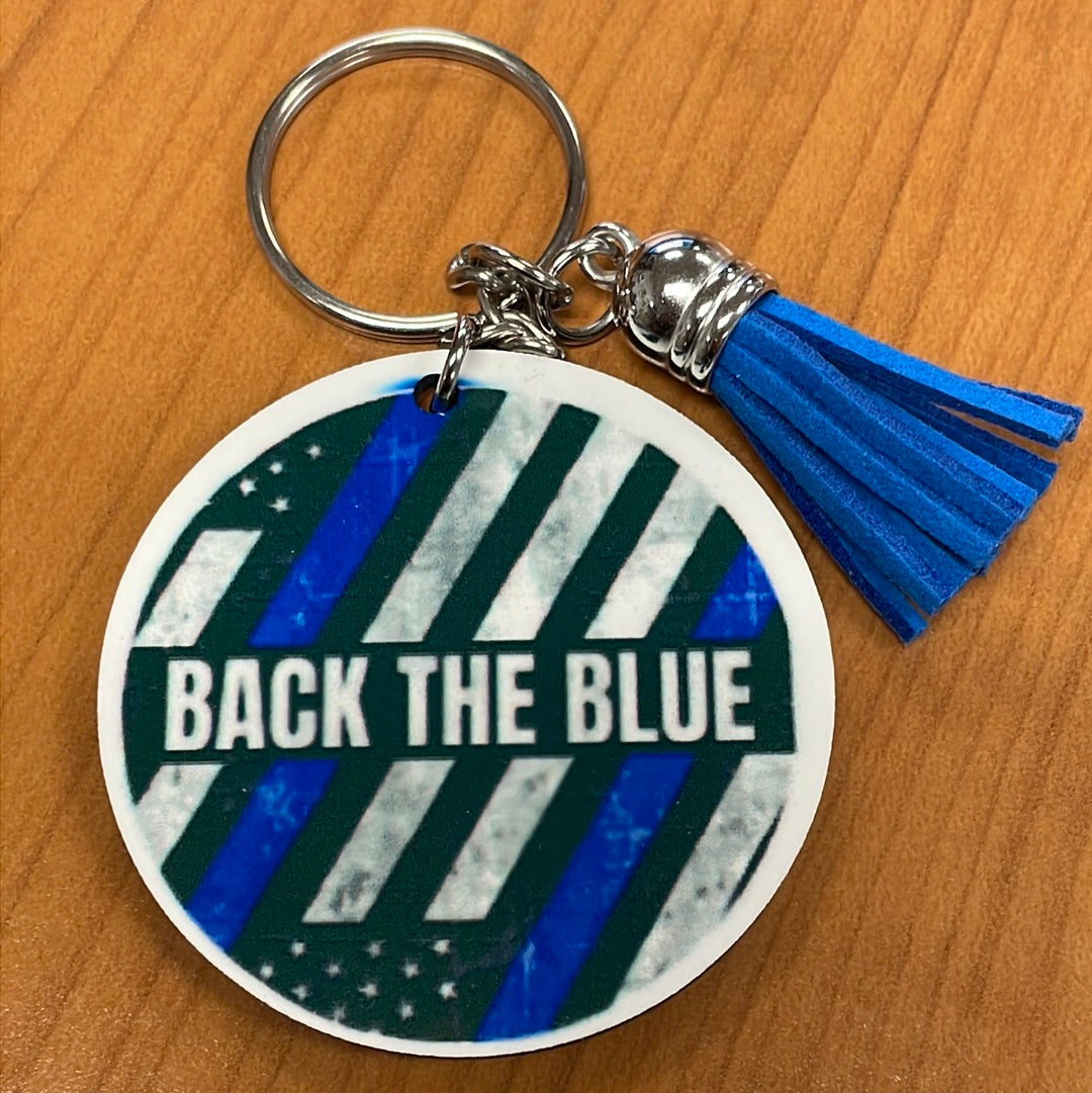 Back The Blue Keychain